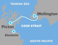 Cook Strait Ferry Route